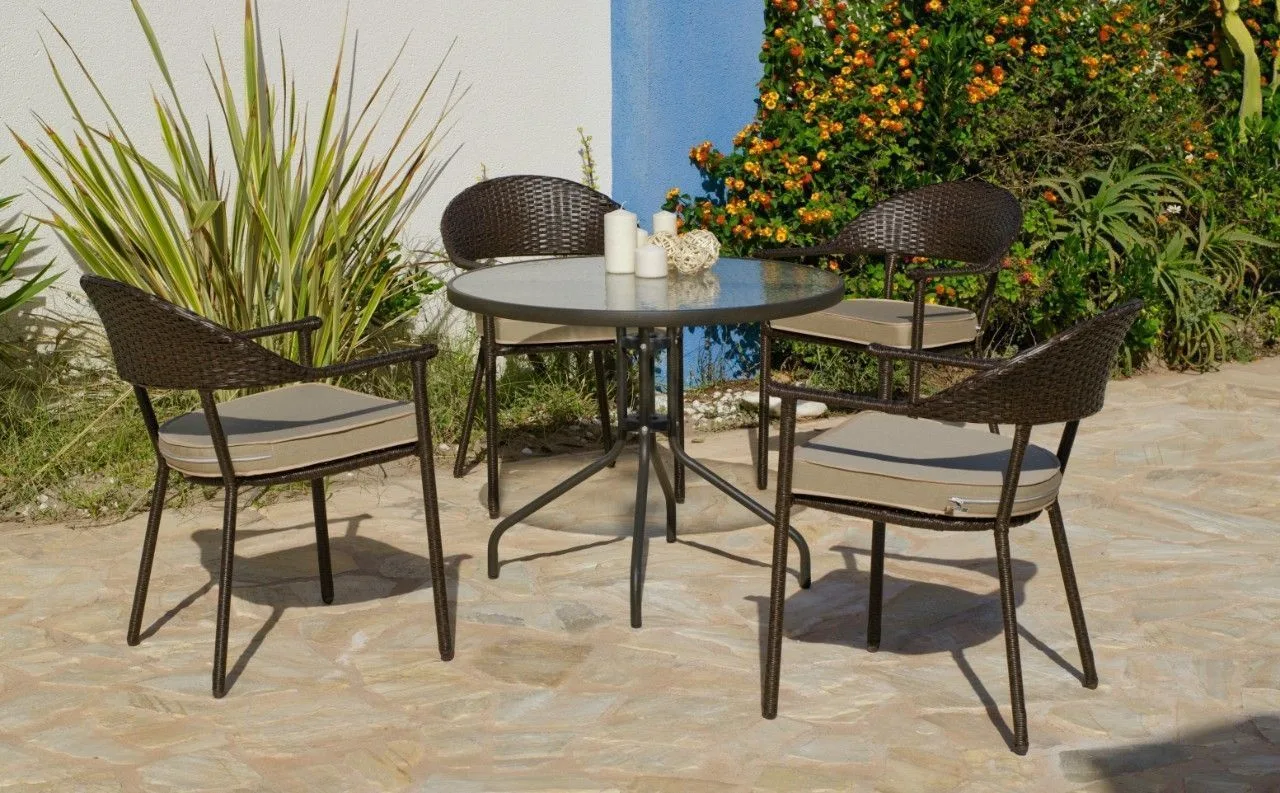 conjunto de jardín ratán sintético