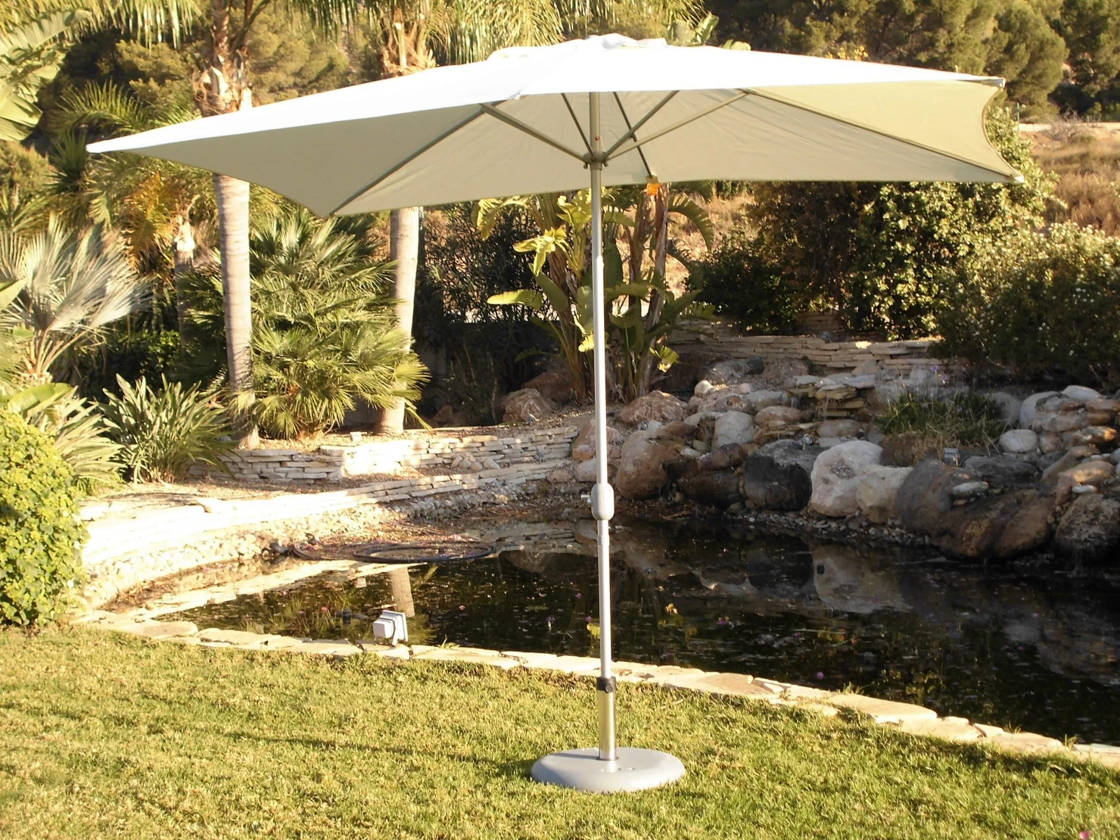 parasol de aluminio Heritage blanco
