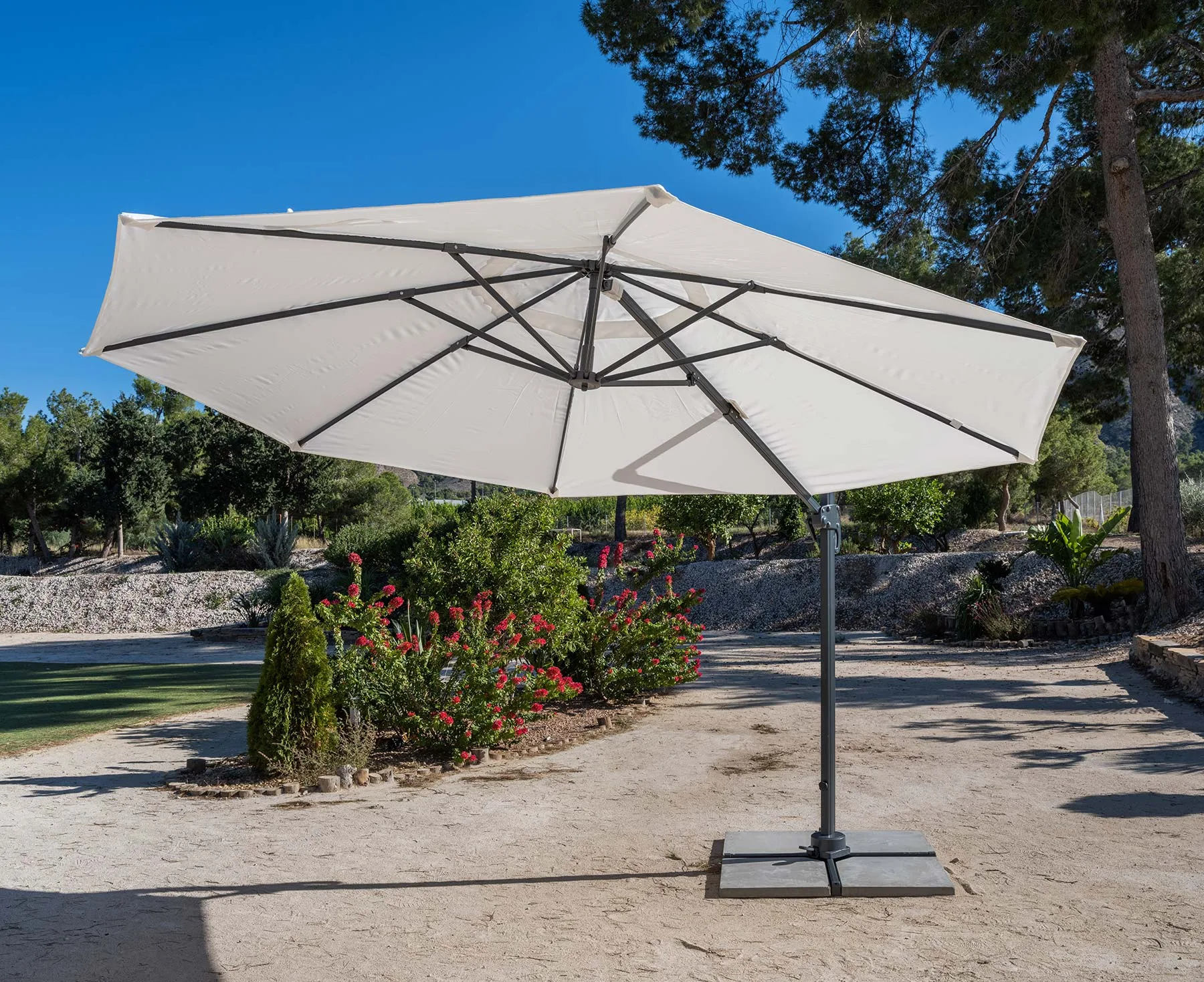 Parasol lateral 350 de aluminio reforzado LongBay