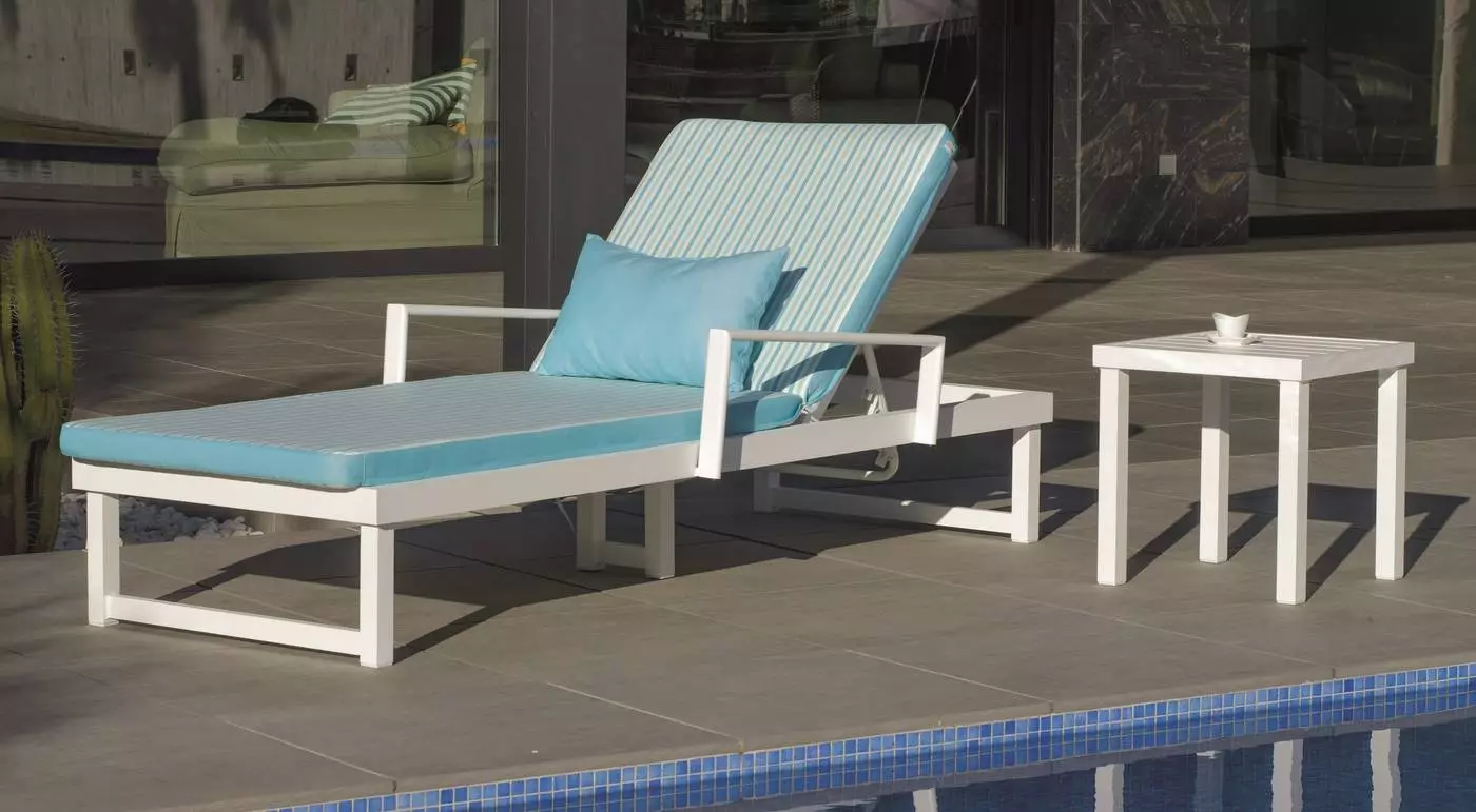 Tumbona reclinable de aluminio 5 posiciones Alba