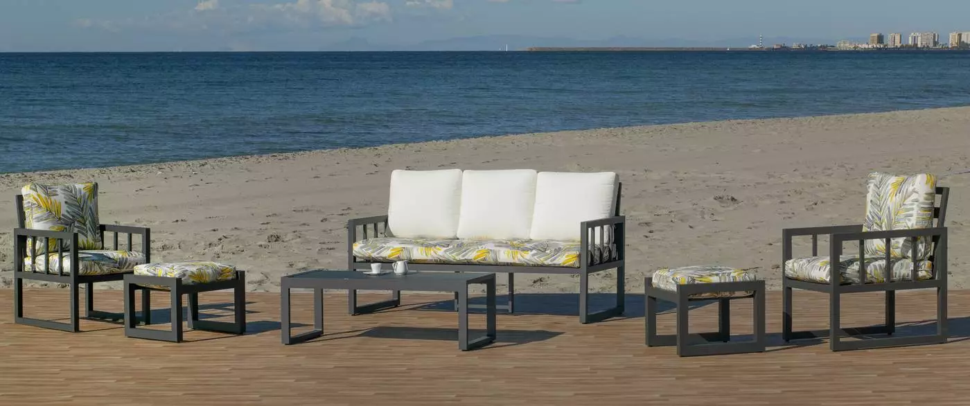 Conjunto aluminio de jardín gran confort Altiana 10