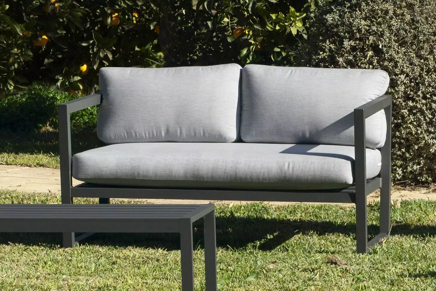 Sofá de jardín gran confort en aluminio Montana 9