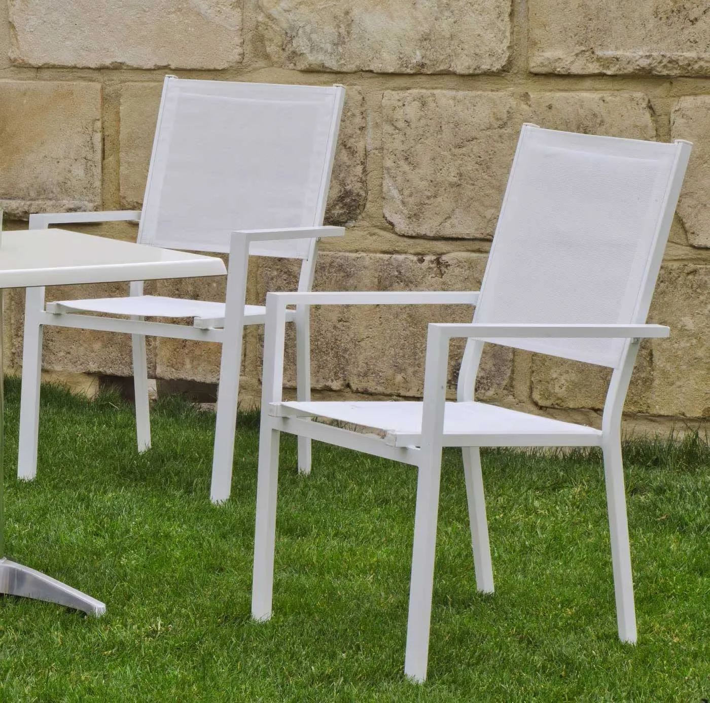 Silla con brazos para jardín Roma 3