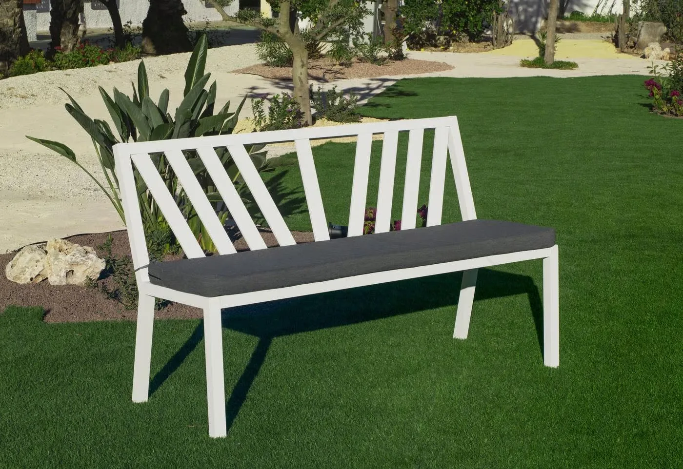 Banco de jardín apilable de aluminio Gulliver Banco de jardín apilable de aluminio Gulliver