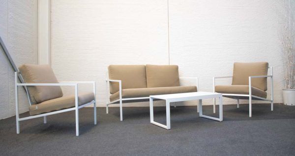 Conjunto jardín aluminio blanco Toscana 7