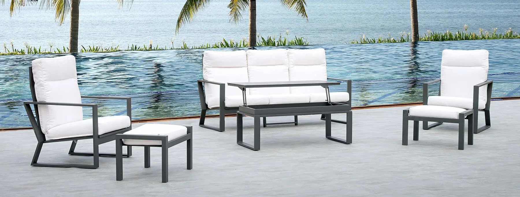 Conjunto sofá 3 plazas con mesa elevable Michigan 8