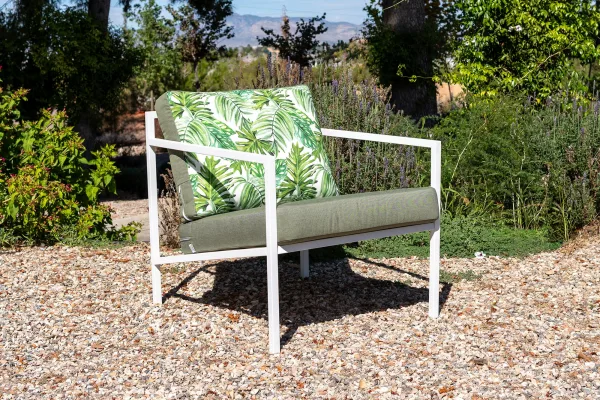 Sillón jardín aluminio blanco Toscana