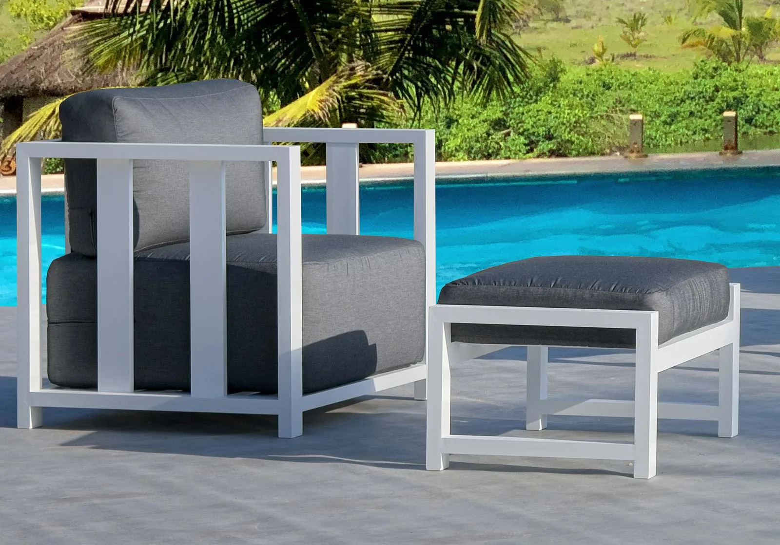 Sillón tapicería gran grosor para exterior Ilinois