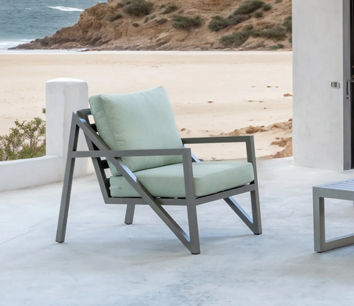 Sillón de aluminio de diseño premium para exteriores Albania