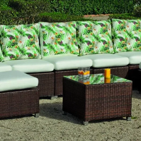 Mesa de centro de ratán marrón Arizona