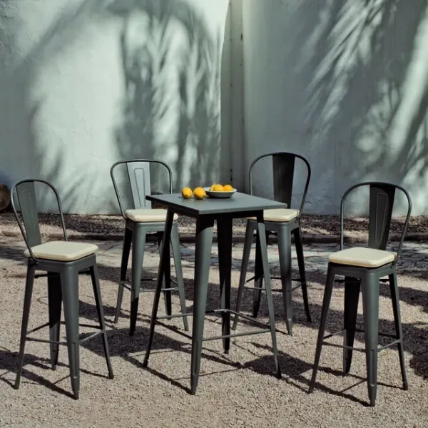 Taburete industrial estilo Tolix