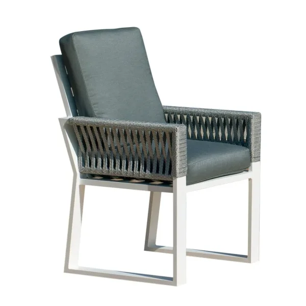 Sillón comedor de aluminio Bolonia 45