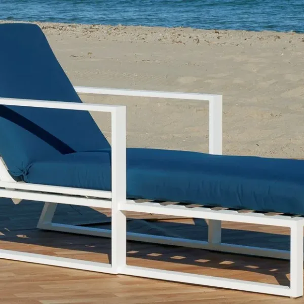 Tumbona de piscina aluminio Bolonia