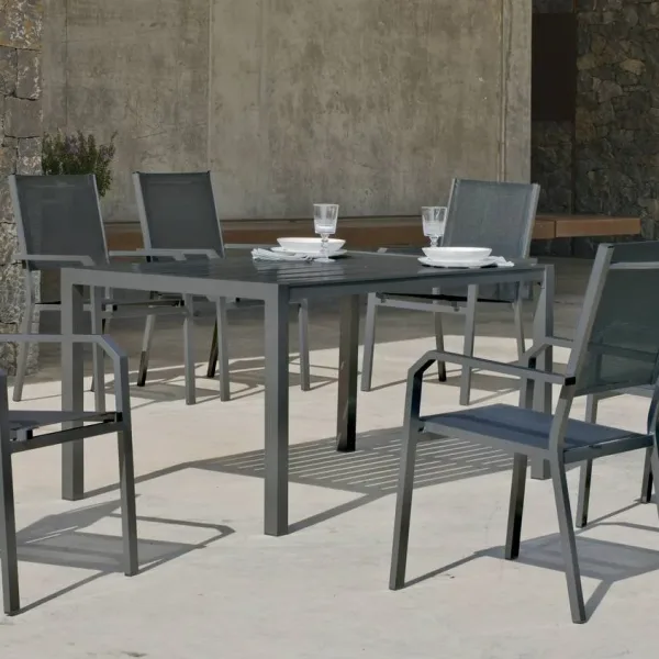 Conjunto de comedor de jardín de aluminio Palma Gema