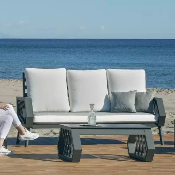 Conjunto de jardín gran confort en aluminio Milano