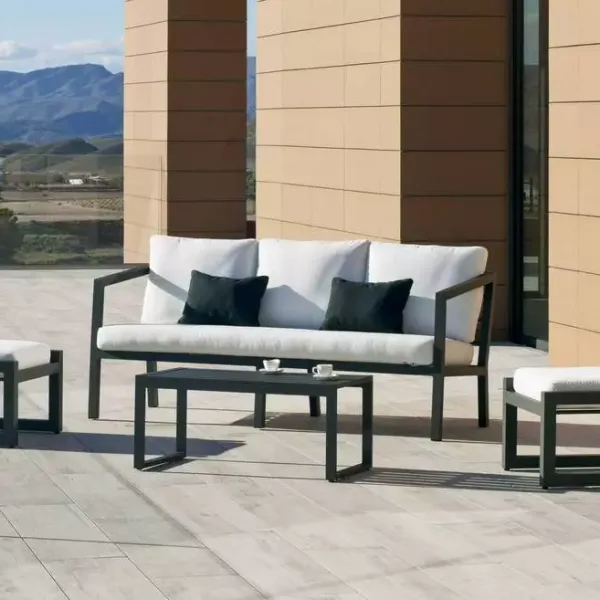 Conjunto para jardín en aluminio antracita Acapulco 10