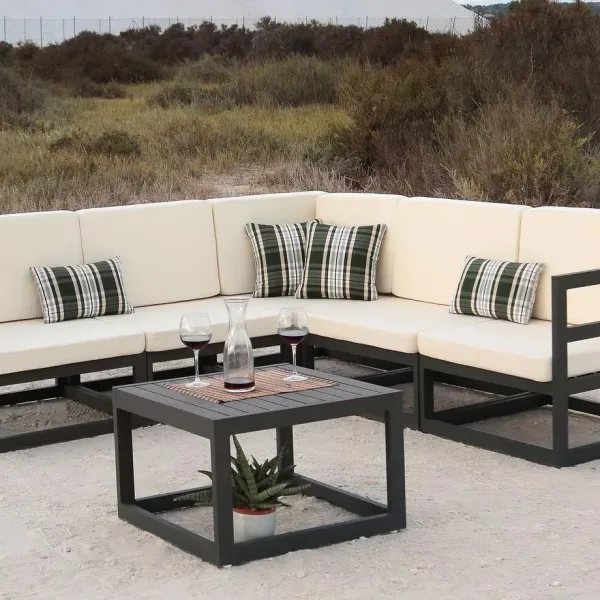 Conjunto rinconera aluminio antracita exterior Burgos 7