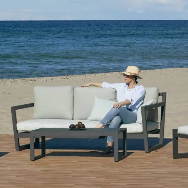 Conjunto sofá 3 plazas jardín Dominique