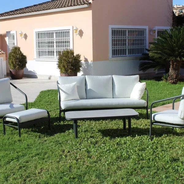 Conjunto sofá exterior 3 plazas Alexis