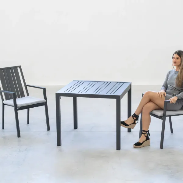 Mesa aluminio patio estilo minimalista outdoor living Naola