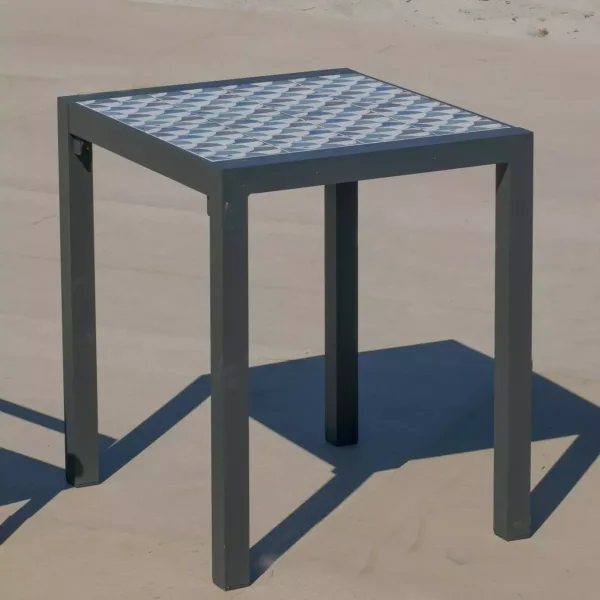 Mesa mosaico cuadrada aluminio Gondola