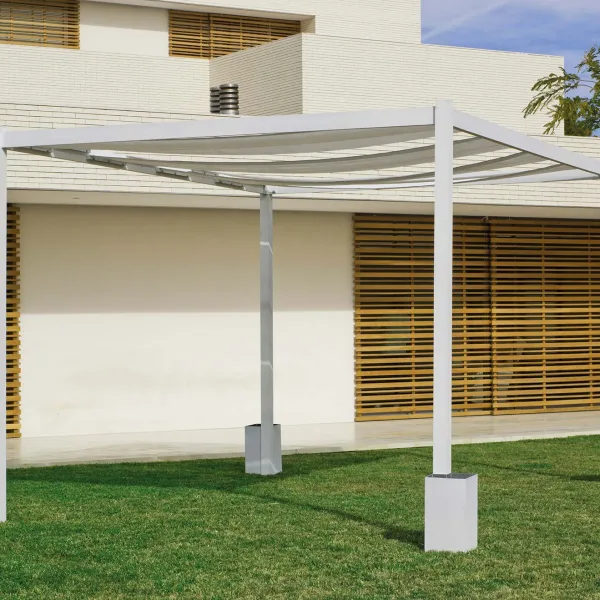Pérgola 3x3 de aluminio y textilene Boston