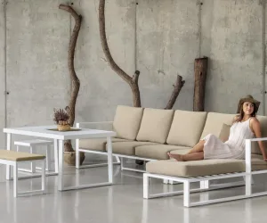 Set chaiselongue para jardín Bolonia 48