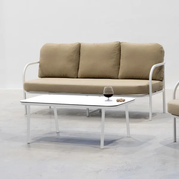 Set de jardín estilo Mid-century con estructura de aluminio Leblanc 8