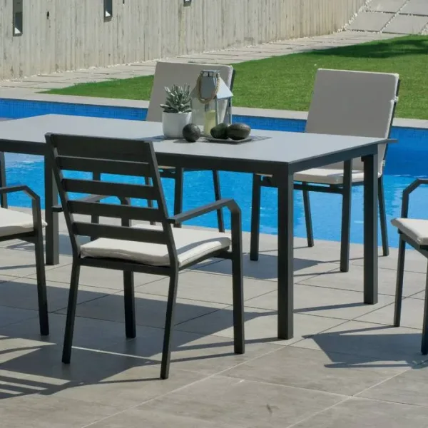 Set terraza mesa y 6 sillas Palma Caravel