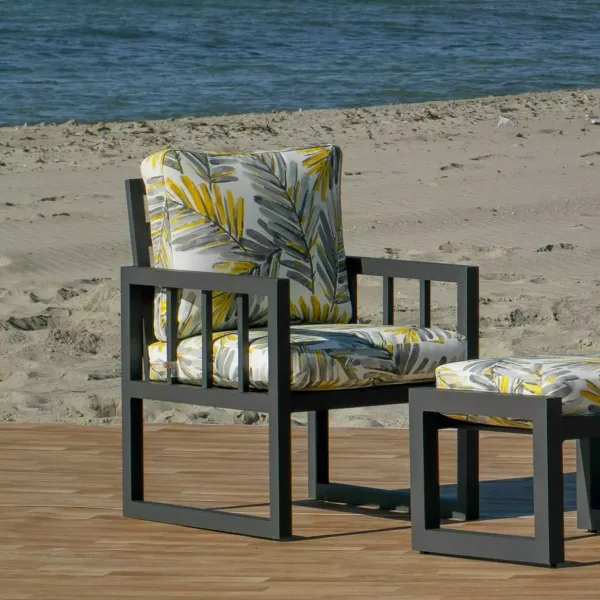 Sillón aluminio de jardín gran confort Altiana 10