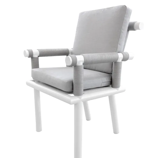 Sillón de cuerda trenzada exterior estilo nórdico Nusa 51