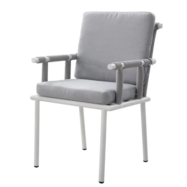 Sillón de cuerda trenzada y aluminio Urbia 30