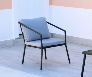 Sillón de exterior apilable en aluminio Bermudas