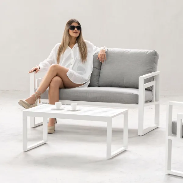 Sofá 2 plazas económico para jardín con 3 años de garantía Senia