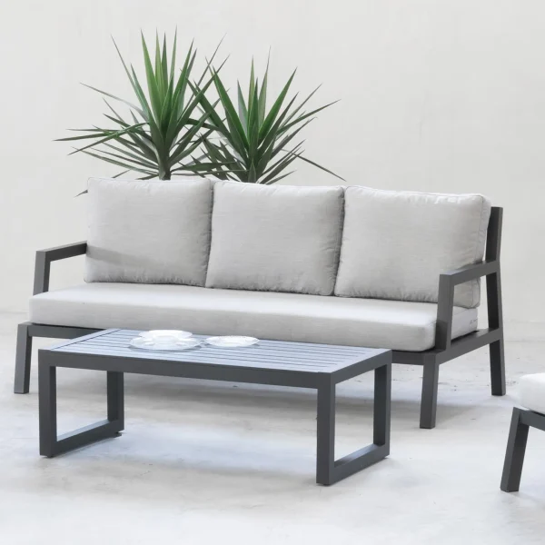 Sofá de 3 plazas de exterior de lujo para decoración moderna Leisa