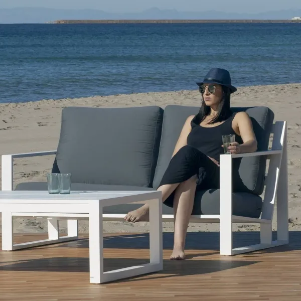 Sofá exterior 2 plazas aluminio Alelí