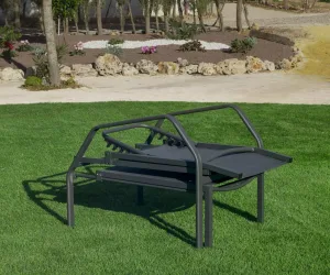 detalle Cama de aluminio con pie extraíble Siena