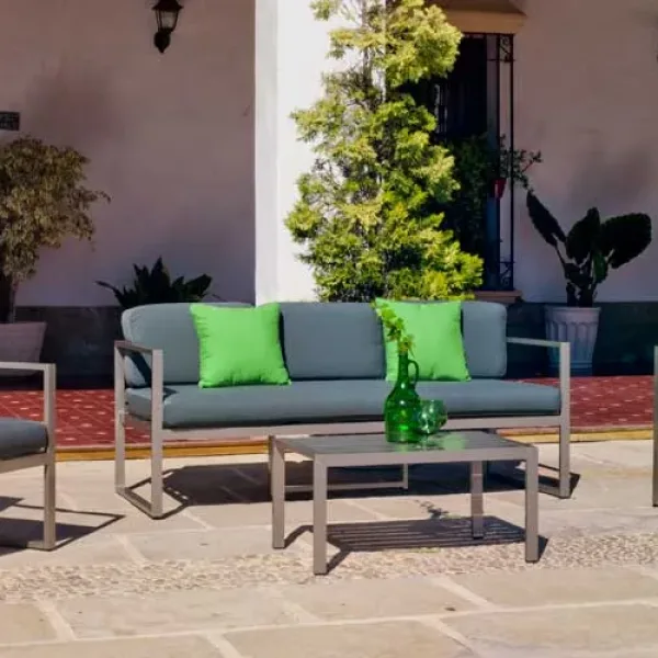 Conjunto de muebles de aluminio para terraza Martina