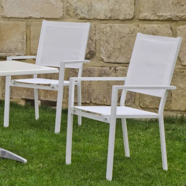 Silla con brazos para jardín Roma 3