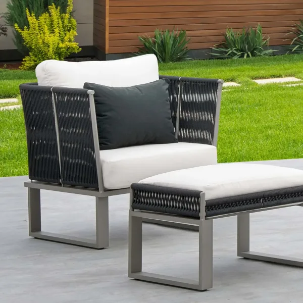 sillón cuerda redonda trenzada Alis