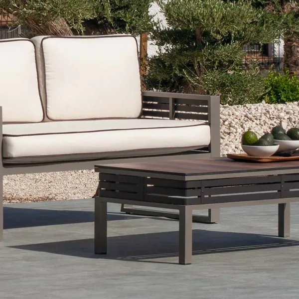 sofá 2 plazas de diseño aluminio bicolor Diva